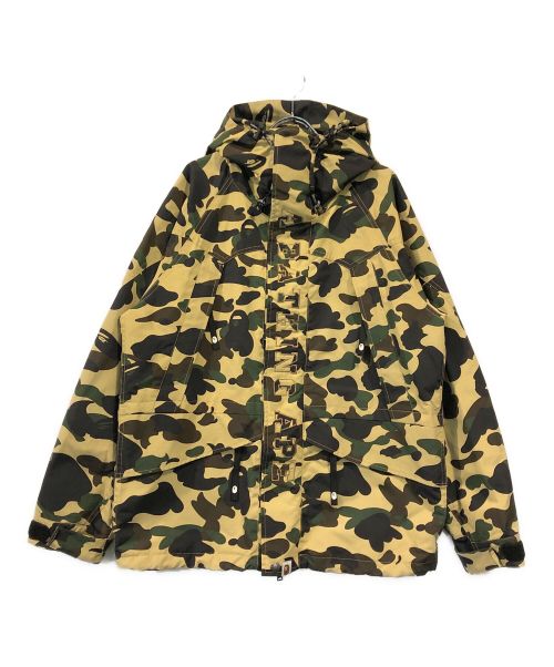 A BATHING APE（アベイシングエイプ）A BATHING APE (アベイシングエイプ) カモフラマウンテンパーカー ブラック×ブラウン サイズ:Mの古着・服飾アイテム