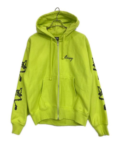 stussy（ステューシー）stussy (ステューシー) ジップパーカー グリーン サイズ:Mの古着・服飾アイテム