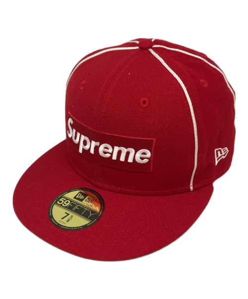 SUPREME（シュプリーム）SUPREME (シュプリーム) New Era (ニューエラ) Box Logo Piping New Era Cap レッド サイズ:7　5/8の古着・服飾アイテム