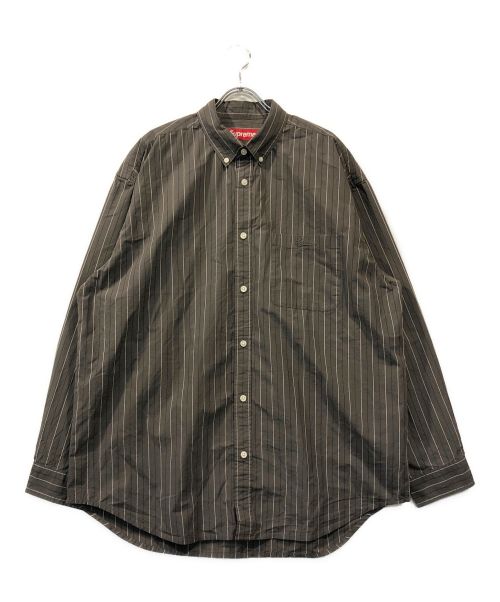 SUPREME（シュプリーム）SUPREME (シュプリーム) 24AW Loose Fit Stripe Shirt グレー サイズ:Lの古着・服飾アイテム