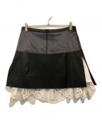 TOGA ARCHIVESトーガアーカイブス）の古着「ORGANDY LACE SKIRT」｜ホワイト×ブラック