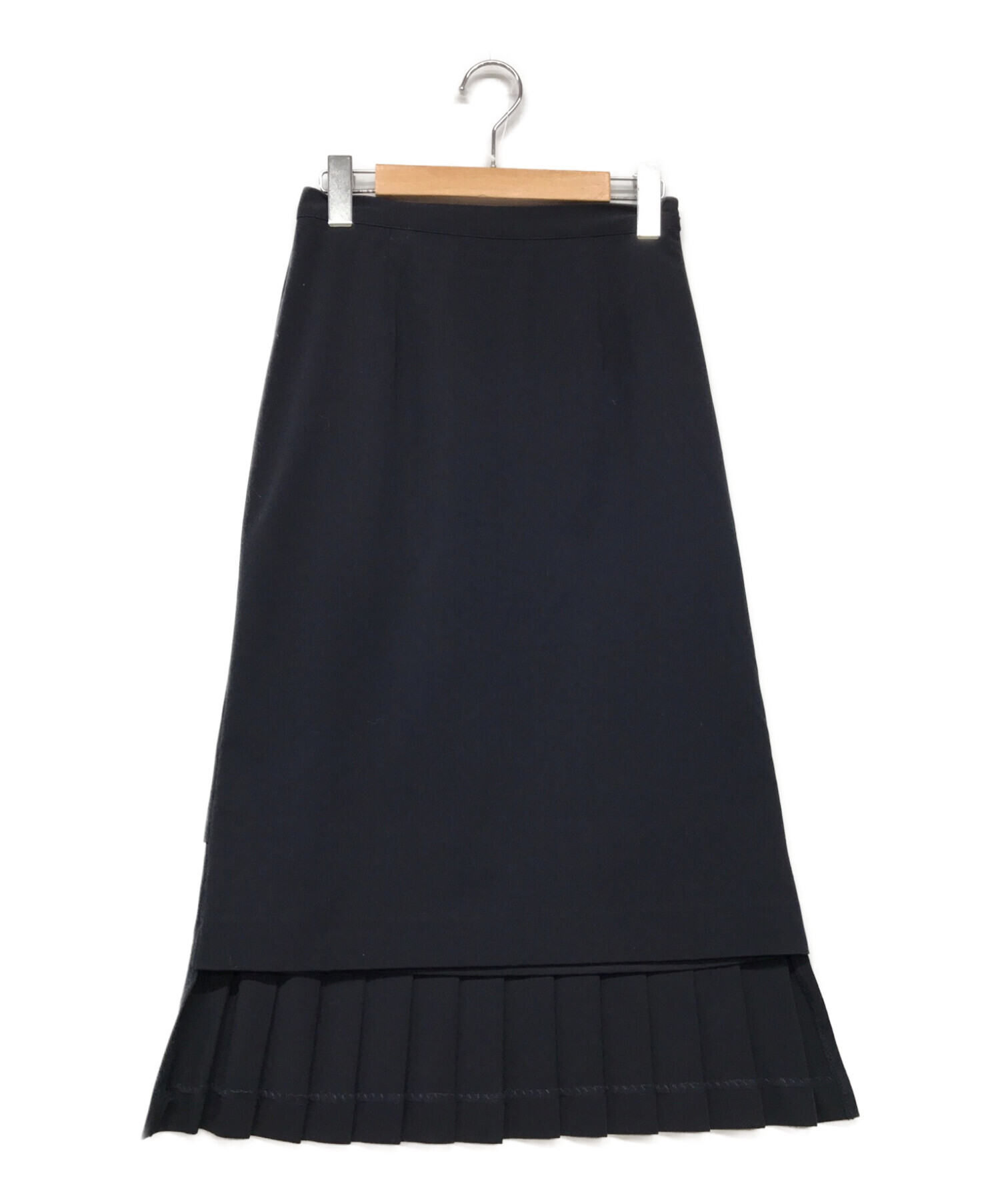 キナリ・ベージュ CLANE double face pleats skirt - 通販