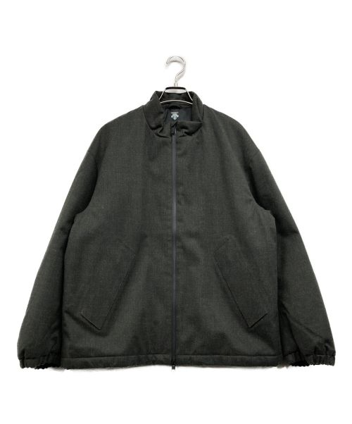 DESCENTE PAUSE（デサントポーズ）DESCENTE PAUSE (デサントポーズ) WOOL MIX STAND COLLAR ZIP UP BLOUSON グレー サイズ:Ⅼの古着・服飾アイテム