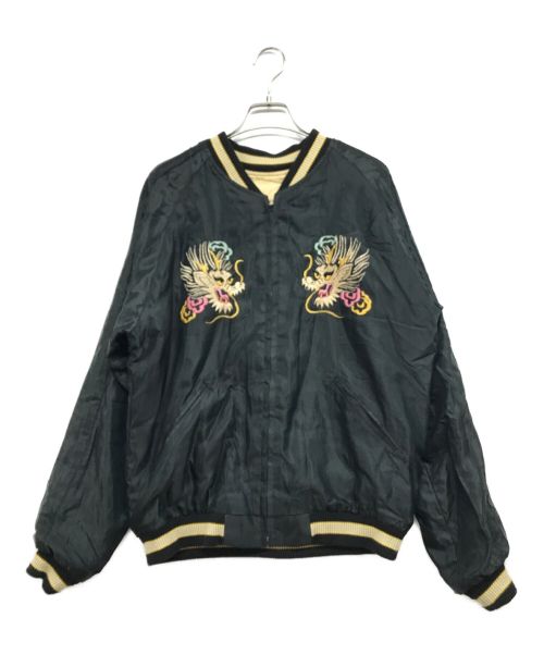 テーラー東洋（テーラートウヨウ）テーラー東洋 (テーラートウヨウ) ACETATE SOUVENIR JACKET ブラック×ベージュ サイズ:Ⅼの古着・服飾アイテム