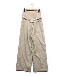 CLANE（クラネ）の古着「WAIST BELT CORDUROY PANTS」｜ベージュ