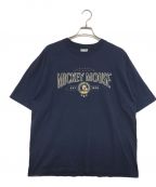 GEAR×MICKEY MOUSEギア×ミッキーマウス）の古着「プリントTシャツ」｜ネイビー