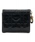 Christian Dior (クリスチャン ディオール) LADY DIOR ロータスウォレット ブラック：35800円