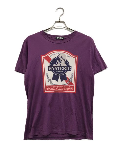 Hysteric Glamour（ヒステリックグラマー）Hysteric Glamour (ヒステリックグラマー) プリントTシャツ パープル サイズ:Lの古着・服飾アイテム