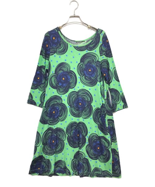 marimekko（マリメッコ）marimekko (マリメッコ) カットソーワンピース グリーン サイズ:XSの古着・服飾アイテム