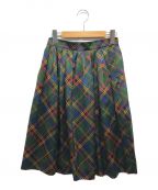 Yves Saint Laurentイヴサンローラン）の古着「総柄スカート」｜グリーン