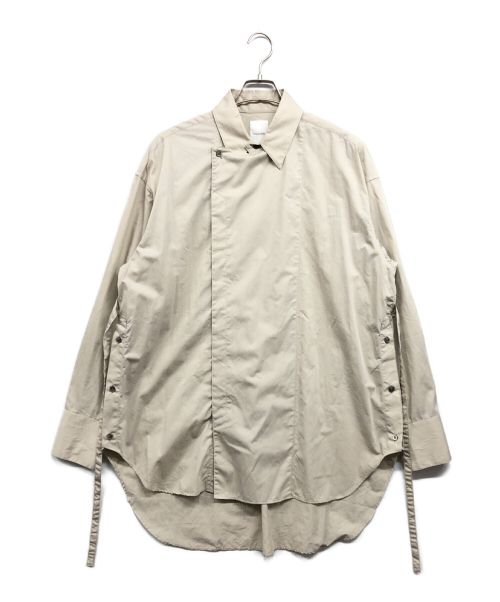 SUBLATIONS（サブレーションズ）SUBLATIONS (サブレーションズ) DOUBLE BREASTED BELTED SHIRT/ダブル　ブリーステッド　ベルテット　シャツ カーキ サイズ:Freeの古着・服飾アイテム