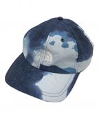 THE NORTH FACE×SUPREMEザ ノース フェイス×シュプリーム）の古着「Bleached Denim Print 6-Panel Cap/ブリーチド　デニムプリント　シックスパネル　キャップ」｜ネイビー