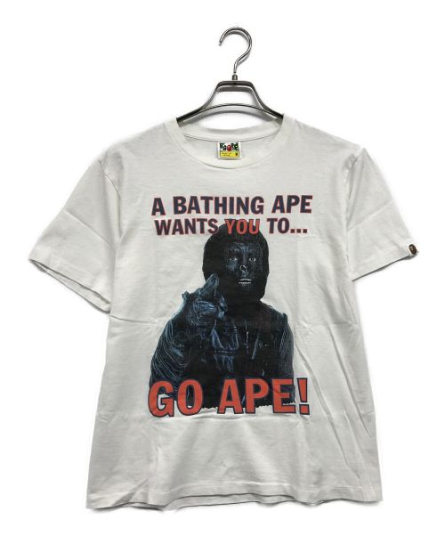 A BATHING APE（アベイシングエイプ）A BATHING APE (アベイシングエイプ) 復刻プリントTシャツ ホワイト サイズ:Mの古着・服飾アイテム