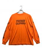 STANDARD CALIFORNIA×AHスタンダートカルフォニア×アキオハセガワ）の古着「AH × SD Bones Logo Long Sleeve T」｜オレンジ