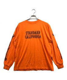 STANDARD CALIFORNIA×AH（スタンダードカリフォルニア×アキオハセガワ）の古着「AH × SD Bones Logo Long Sleeve T」｜オレンジ