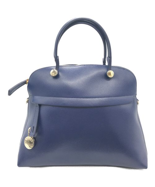 FURLA（フルラ）FURLA (フルラ) パイパー Mハンドバッグ ブルーの古着・服飾アイテム