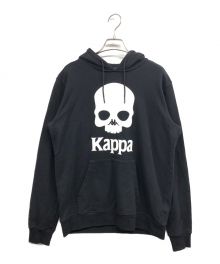 KAPPA×HYDROGEN（カッパ×ハイドロゲン）の古着「SKULL LOGO HOODIE」｜ブラック×ホワイト