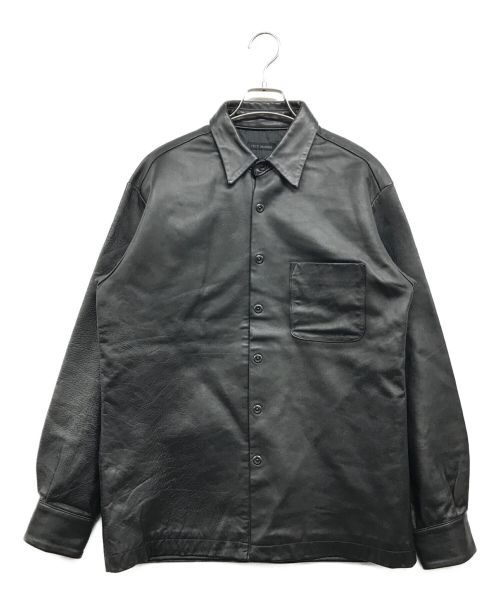 TETE HOMME（テット オム）TETE HOMME (テット オム) ホースレザーシャツジャケット ブラック サイズ:Ⅿの古着・服飾アイテム