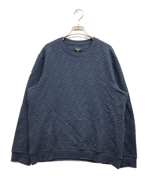 FENDI（フェンディ）FENDI (フェンディ) EMBOSSED JERSEY SWEATSHIRT ネイビー サイズ:Ⅼの古着・服飾アイテム