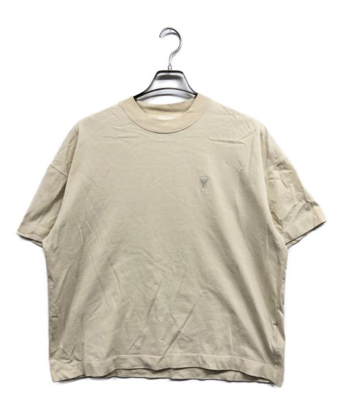 AMI Alexandre Mattiussi（アミ アレクサンドル マテュッシ）AMI Alexandre Mattiussi (アミ アレクサンドル マテュッシ) Heart Logo Organic Cotton T-Shirt アイボリー サイズ:Sの古着・服飾アイテム