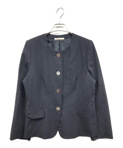 Aquascutum（アクアスキュータム）Aquascutum (アクアスキュータム) ノーカラージャケット ネイビー サイズ:不明の古着・服飾アイテム