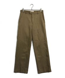 soerte（ソエルテ）の古着「Tweed long straight trousers/ツイード　ロング　ストレート　トラウザーズ」｜ベージュ