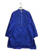 VINCENT JALBERTヴィンセント ジャルバート）の古着「PLASTRON LACE SHIRT」｜ブルー