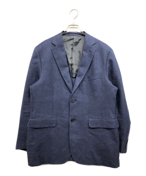 PAPAS（パパス）PAPAS (パパス) ERMENEGILDO ZEGNA (エルメネジルド・ゼニア) リネン混テーラードジャケット ネイビー サイズ:Ⅼの古着・服飾アイテム