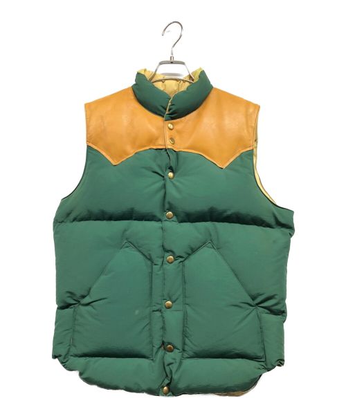 RockyMountainFeatherBed（ロッキーマウンテンフェザーベッド）RockyMountainFeatherBed (ロッキーマウンテンフェザーベッド) The Duffer of ST.George (ザ ダファーオブセントジョージ) ダウンベスト グリーン サイズ:40の古着・服飾アイテム