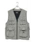 stussy（ステューシー）の古着「Houndstooth Work Vest」｜ブラック×ホワイト