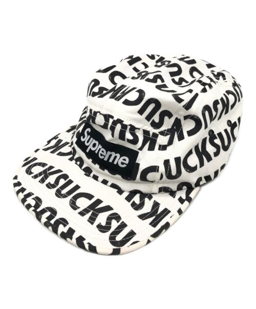 SUPREME（シュプリーム）Supreme (シュプリーム) 20AW SUCK Camp Cap ホワイト×ブラックの古着・服飾アイテム