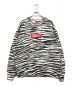 Supreme（シュプリーム）の古着「22AW Box Logo Crewneck ZEBRA」｜ブラック×ホワイト