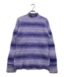 Acne studios（アクネ ストゥディオス）の古着「Ombre Striped Knitted Sweater」｜パープル