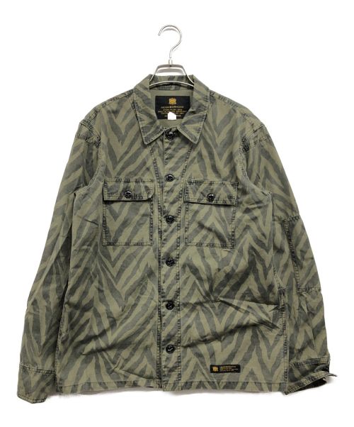 NEIGHBORHOOD（ネイバーフッド）NEIGHBORHOOD (ネイバーフッド) MIL-BDU ZEBRA C-SHIRT グリーン サイズ:Ⅿの古着・服飾アイテム