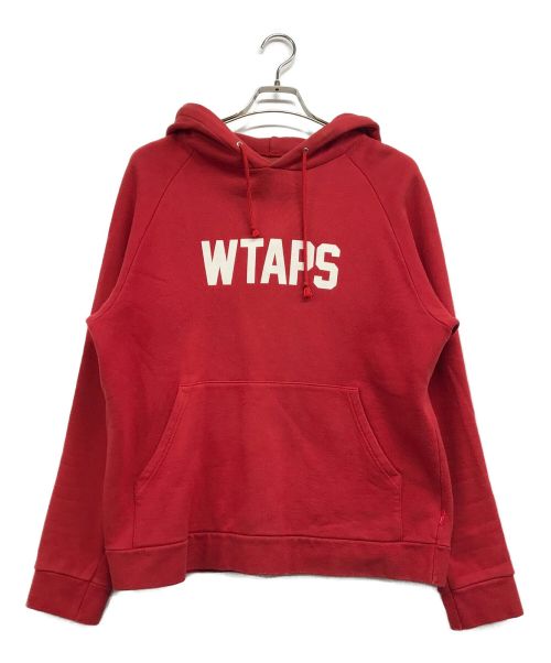 WTAPS（ダブルタップス）WTAPS (ダブルタップス) ロゴプルオーバーパーカー レッド サイズ:Mの古着・服飾アイテム