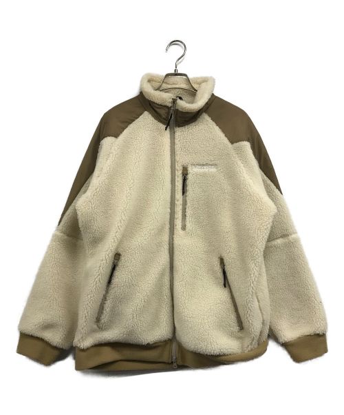 MARMOT（マーモット）Marmot (マーモット) Climbing Sheep Boa Jacket/クランビング　シープ　ボア　ジャケット アイボリー×ブラウン サイズ:Ⅼの古着・服飾アイテム