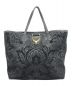 GUCCI（グッチ）の古着「Black Brocade Leather Soft Stirrup Tote Bag」｜ブラック