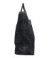 GUCCI (グッチ) Black Brocade Leather Soft Stirrup Tote Bag ブラック：25800円