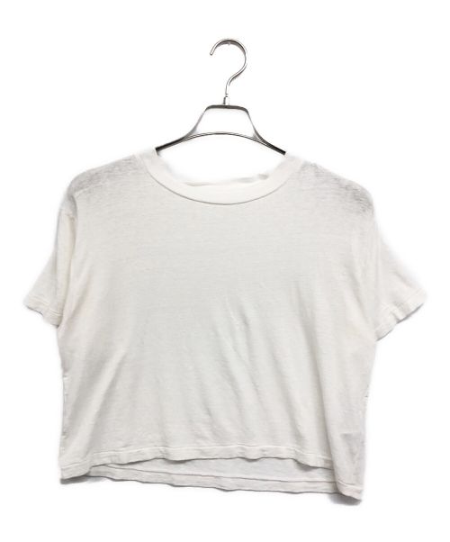 MUSE de Deuxieme Classe（ミューズ ドゥーズィエム クラス）MUSE de Deuxieme Classe (ミューズ ドゥーズィエム クラス) LINEN BASE SHORT Tシャツ ホワイト サイズ:不明の古着・服飾アイテム