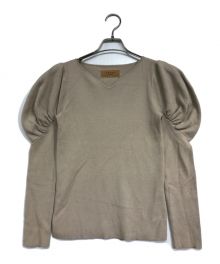 Ameri（アメリ）の古着「UNDRESSED TUCK PUFF SLEEVE KNIT」｜ベージュ