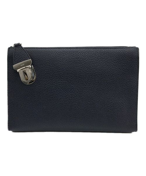 BALLY（バリー）BALLY (バリー) Stein Ink Leather Clutch ネイビーの古着・服飾アイテム