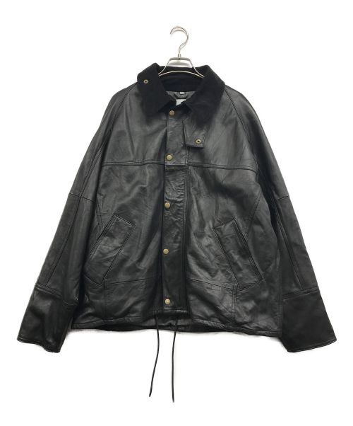 yoused（ユーズド）yoused (ユーズド) REMAKE LEATHER DRIVERS JACKET/リメイク　レザー　ドライバーズ　ジャケット ブラック サイズ:1の古着・服飾アイテム