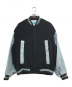 MUZEミューズ）の古着「TURQUOISE LABEL STADIUM JUMPER」｜スカイブルー×ブラック