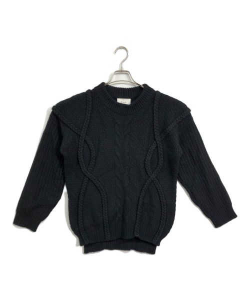 CLANE（クラネ）CLANE (クラネ) 3D CABLE KNIT ブラック サイズ:38の古着・服飾アイテム