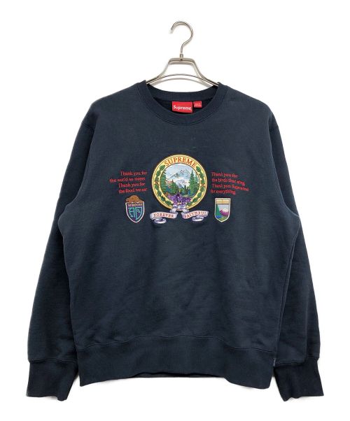 SUPREME（シュプリーム）SUPREME (シュプリーム) Mountain Crewneck スウェット/マウンテンクルーネック　スウェット ネイビー サイズ:Mの古着・服飾アイテム