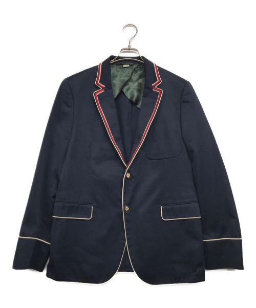 GUCCI（グッチ）GUCCI (グッチ) テーラードジャケット ネイビー サイズ:52の古着・服飾アイテム