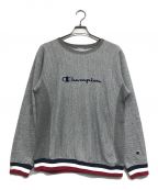 Champion REVERSE WEAVEチャンピオン リバース ウィーブ）の古着「リブラインクルーネックスウェット」｜グレー