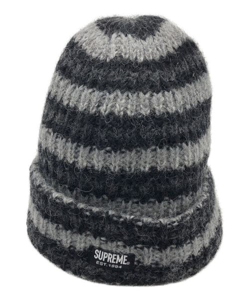 SUPREME（シュプリーム）Supreme (シュプリーム) loose stripe beanie/ルーズ　ストライプ　ビーニー グレーの古着・服飾アイテム