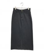 theoryセオリー）の古着「Classic ST Denim Long Slit Skirt」｜ブラック