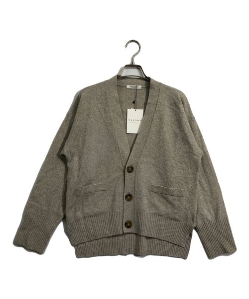 MACPHEE（マカフィ）MACPHEE (マカフィー) NZ LAMB 9G Vネックカーディガン アイボリー サイズ:Sの古着・服飾アイテム